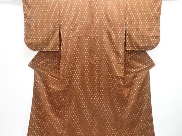 JAPANESE KIMONO / ANTIQUE OMESHI / TAISHO ROMAN STYLE / SILK / WOVEN ABSTRACT PATTERN